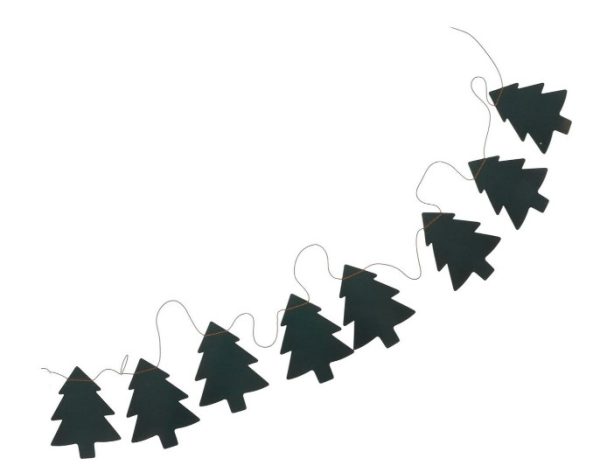 SENZA Slinger Met Papieren Kerstbomen Groen